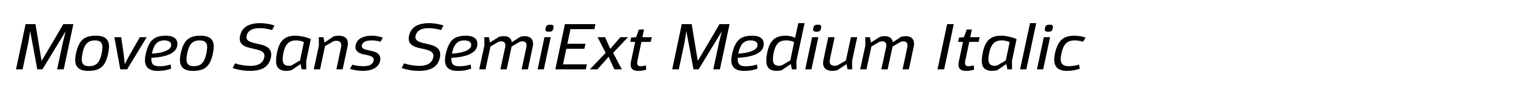 Moveo Sans SemiExt Medium Italic
